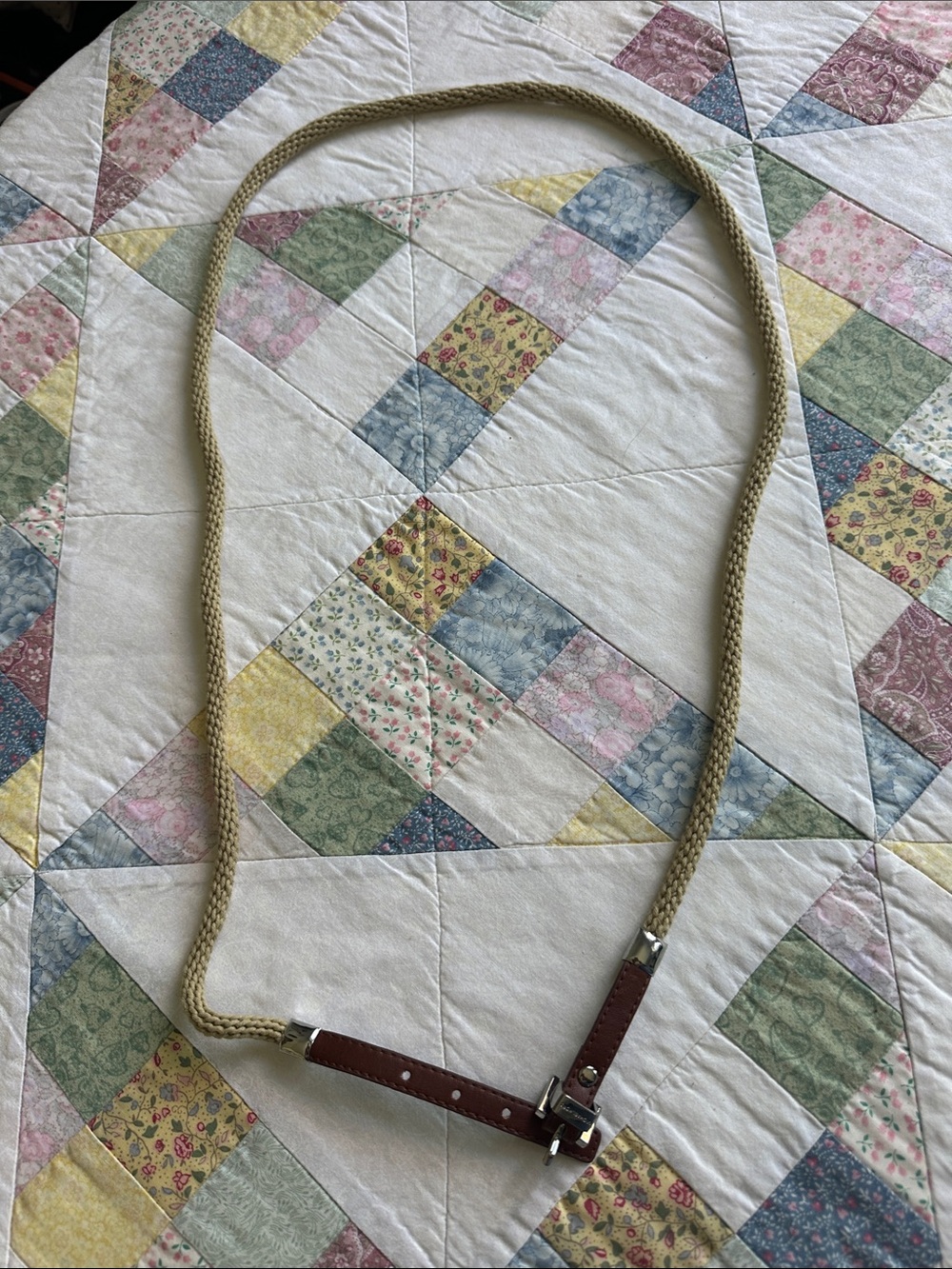 Michael Kors Braided Tan and Brown belt